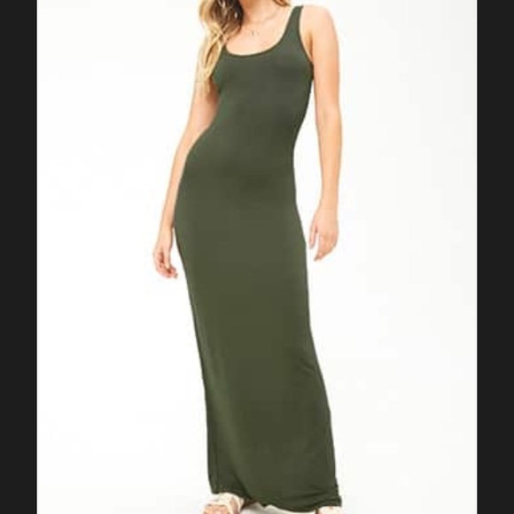 green bodycon maxi dress